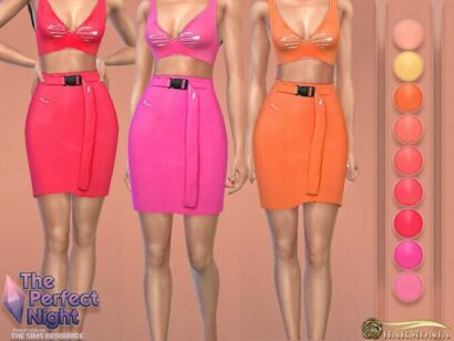 Sugared Vinly Skirt By Harmonia Sims 4 CC