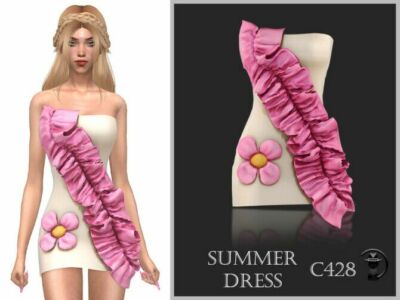 Summer Dress C428 By Turksimmer Sims 4 CC