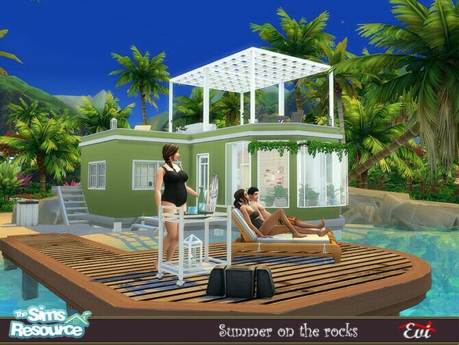 Summer ON The Rocks By EVI Sims 4 CC