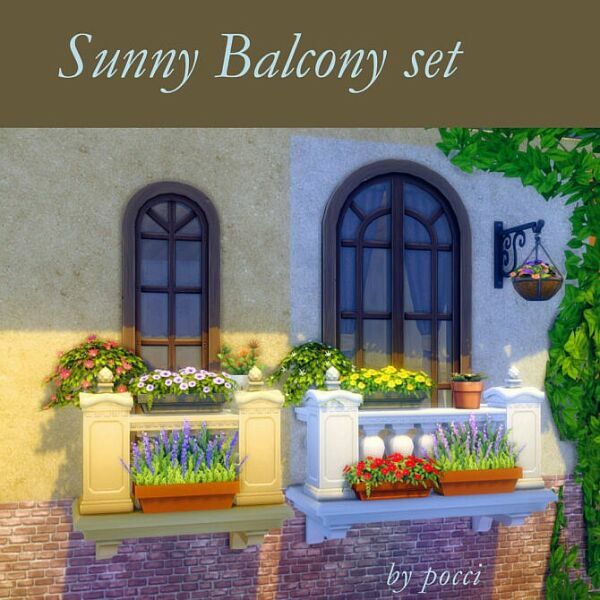 Sunny Balcony Set By Pocci At Garden Breeze Sims 4 Sims 4 CC