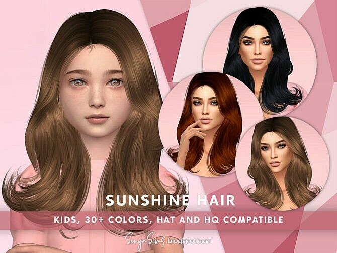 Sunshine Hair Kids By Sonyasimscc Sims 4 CC