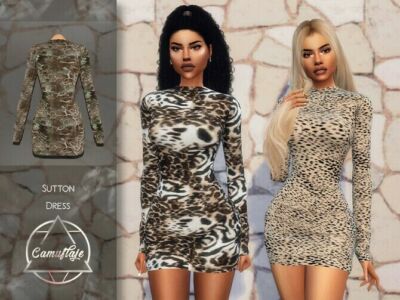 Sutton Dress By Camuflaje Sims 4 CC