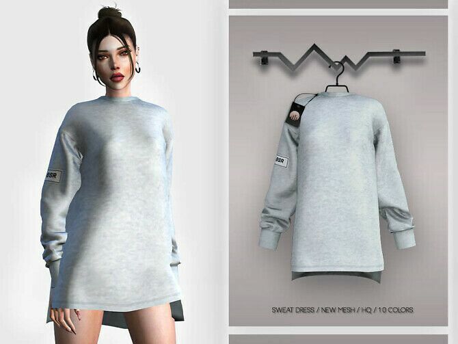 Sweat Dress BD403 By Busra-Tr Sims 4 CC