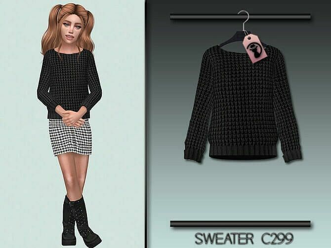 Sweater C299 By Turksimmer Sims 4 CC