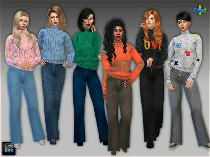 Sweaters And Jeans By Mabra At Arte Della Vita Sims 4 CC