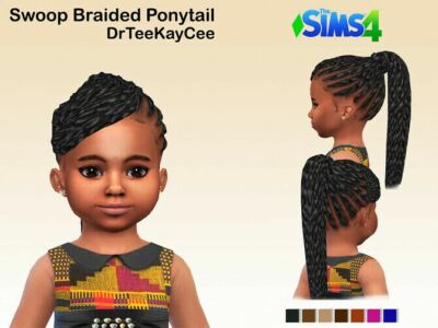 Swoop Braided Ponytail By Drteekaycee Sims 4 CC