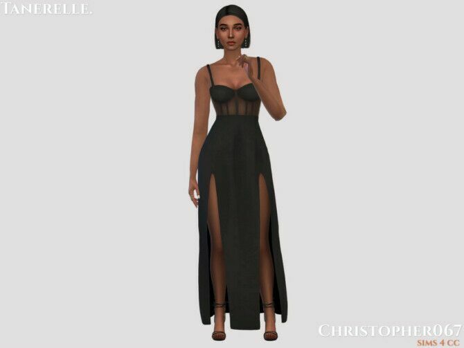 sims 4 cc tanerelle dress by christopher067 3