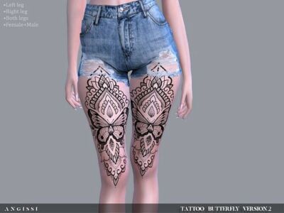 Tattoo Butterfly Version 2 By Angissi Sims 4 CC