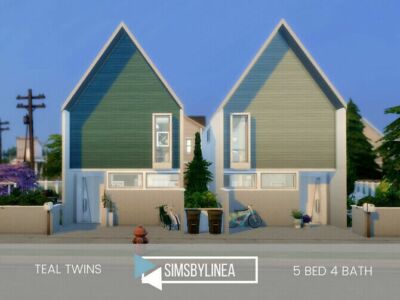 Teal Twins By Simsbylinea Sims 4 CC