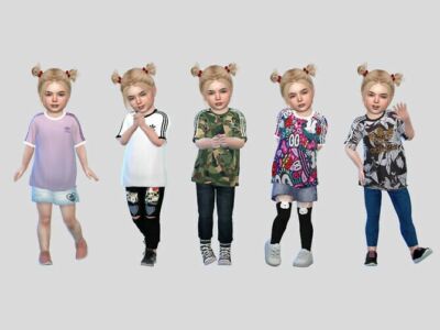 TEE I Toddler Girl By Mclaynesims Sims 4 CC