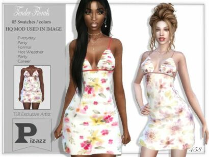 Tender Florals By Pizazz Sims 4 CC