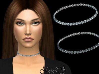 Tennis Crystal Choker By Natalis Sims 4 CC