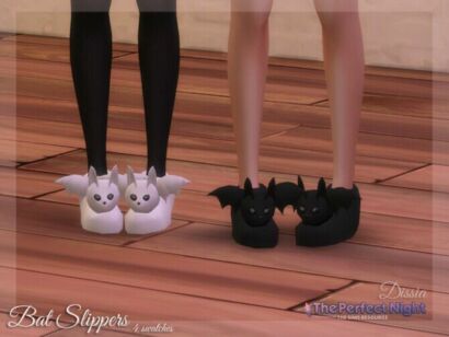 The Perfect Night Bat Slippers By Dissia Sims 4 CC