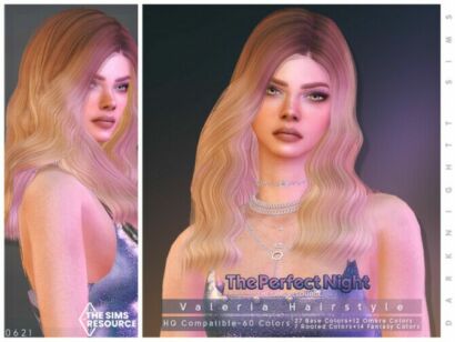 The Perfect Night Valeria Hairstyle By Darknightt Sims 4 CC