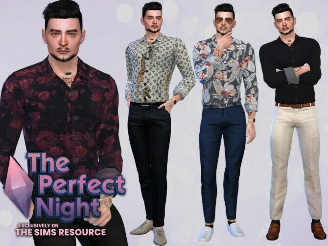 The Perfect Night Xavio Shirt By Mclaynesims Sims 4 CC