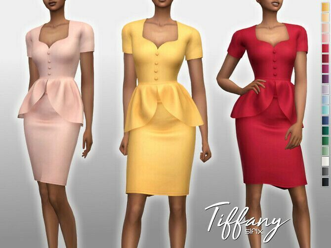 Tiffany Dress By Sifix Sims 4 CC