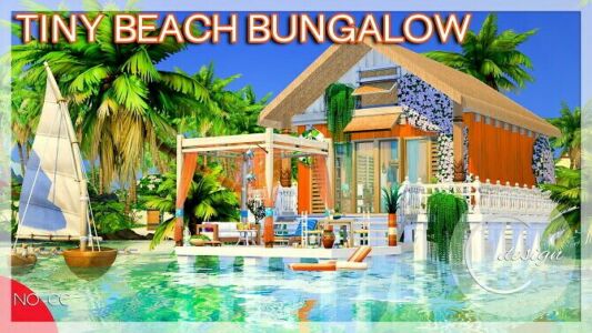 Tiny Beach Bungalow At Sims 4 CC