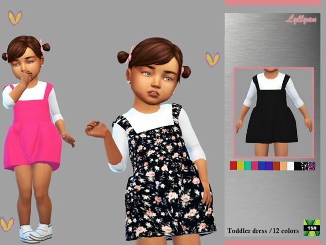 Toddler Dress Lorena By Lyllyan Sims 4 CC