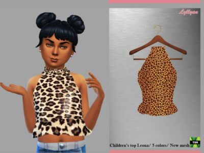 TOP Leona For Children Girls By Lyllyan Sims 4 CC