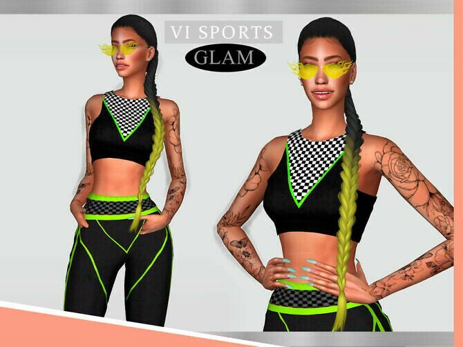 TOP Sportglam VI – X By VIY Sims Sims 4 CC