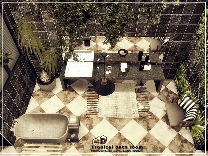 sims 4 cc tropical bath room by danuta720 2