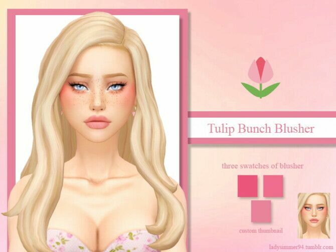 Tulip Bunch Blusher By Ladysimmer94 Sims 4 CC