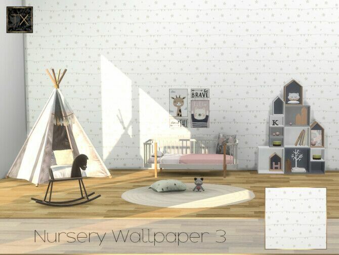 sims 4 cc tx nursery wallpaper by theeaax 3