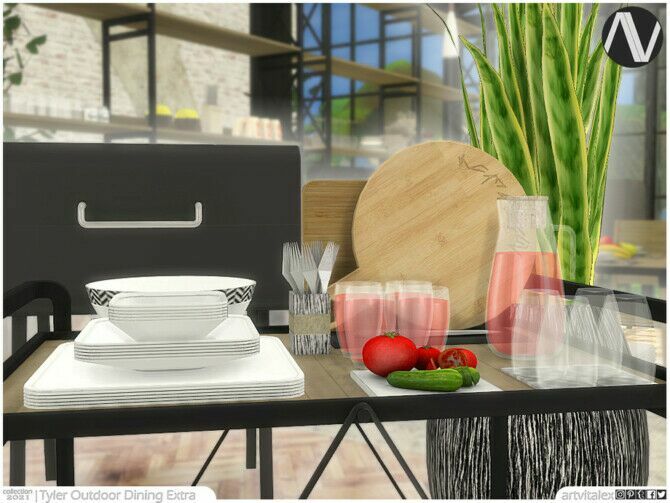 Tyler Outdoor Dining Extra By Artvitalex Sims 4 CC