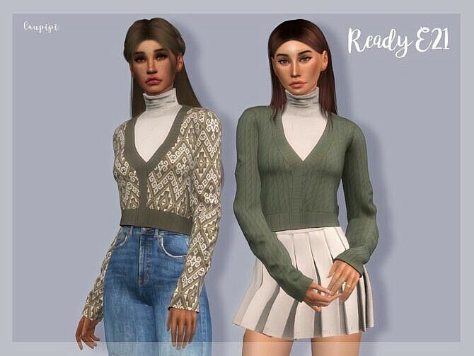 V-Neck Sweater TP396 By Laupipi Sims 4 CC