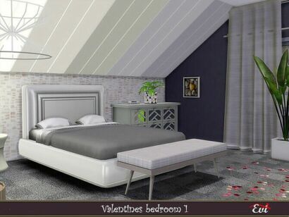 Valentine Bedroom 1 By Evi Sims 4 CC