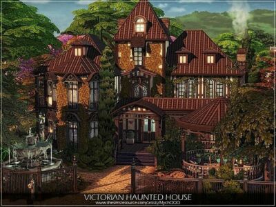 Victorian Haunted House By Mychqqq Sims 4 CC