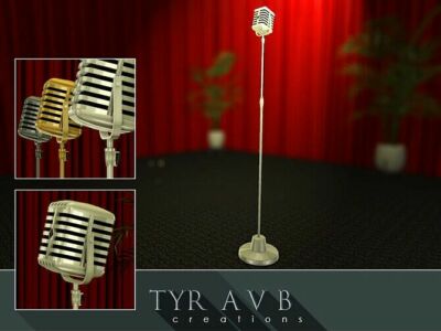 Vintage Microphone By Tyravb Sims 4 CC