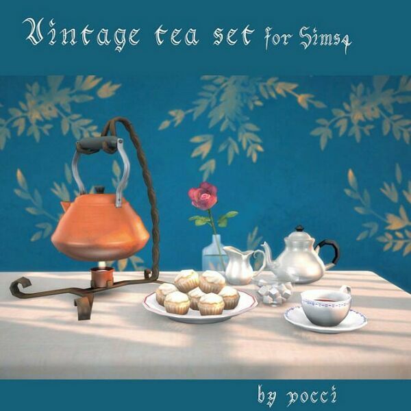 Vintage TEA SET By Pocci At Garden Breeze Sims 4 Sims 4 CC