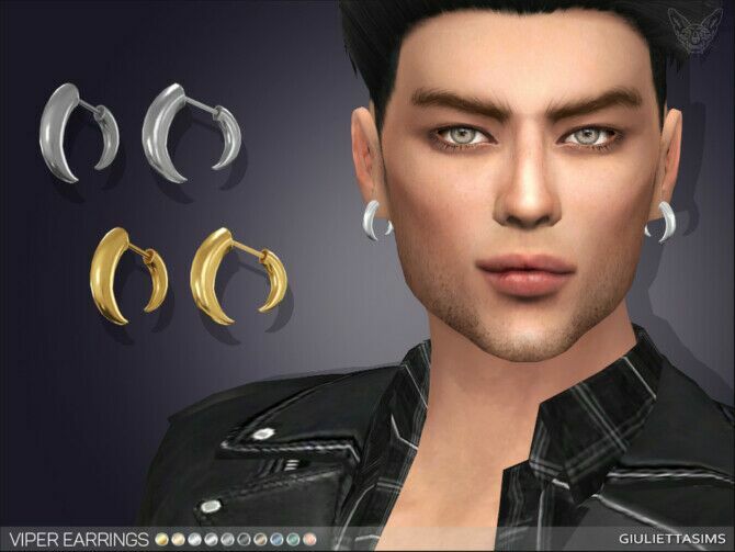 Viper Earrings By Feyona Sims 4 CC