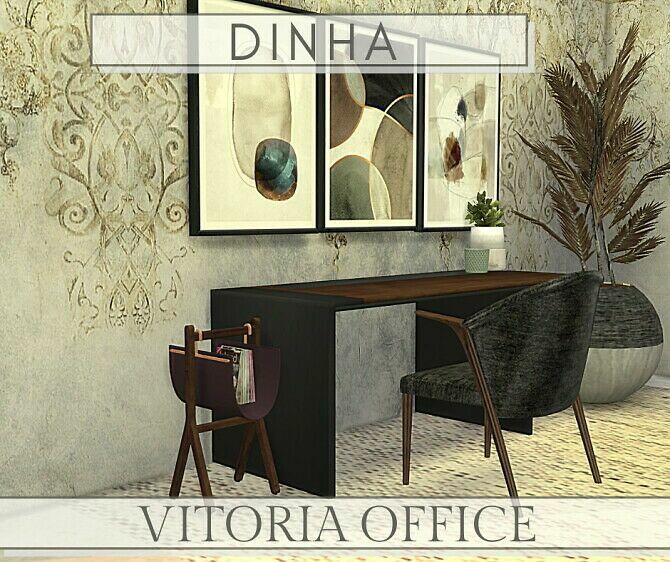 sims 4 cc vitoria office at dinha gamer 2