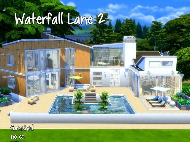 Waterfall Lane 2 At All 4 Sims Sims 4 CC