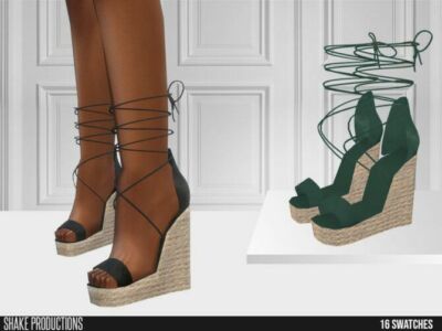 Wedge Sandals 610 By Shakeproductions Sims 4 CC