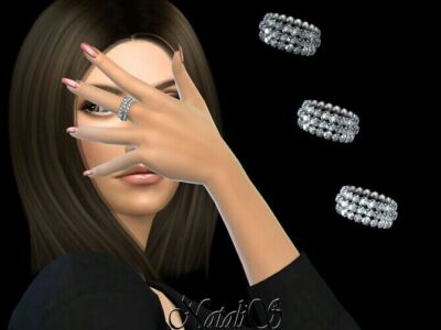 Wide Crystal Ring By Natalis Sims 4 CC