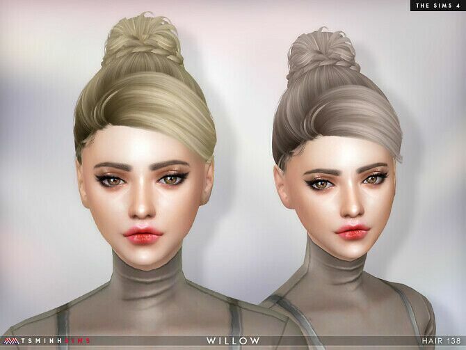 Willow Hair 138 By Tsminhsims Sims 4 CC