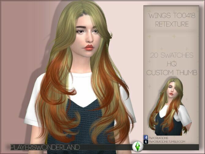 sims 4 cc wings to0418 hair retexture by playerswonderland 2