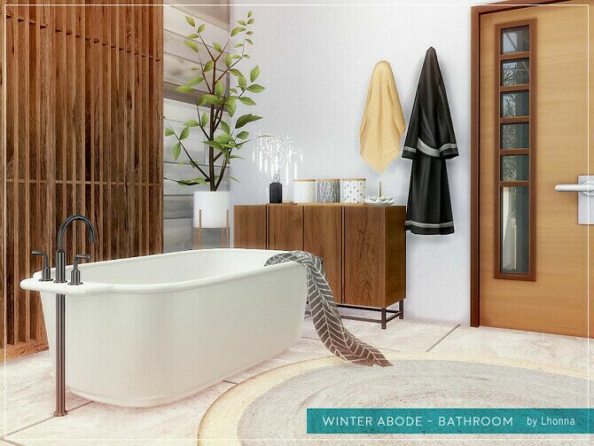 sims 4 cc winter abode bathroom by lhonna 3