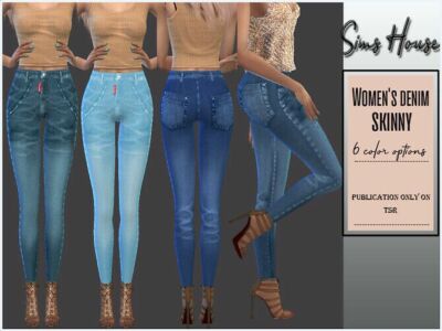 Women’s Denim Skinny By Sims House Sims 4 CC