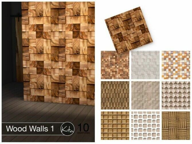 Wood Walls 1 At Ktasims Sims 4 CC