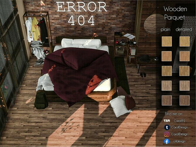 Wooden Parquet By Caroll91 Sims 4 CC