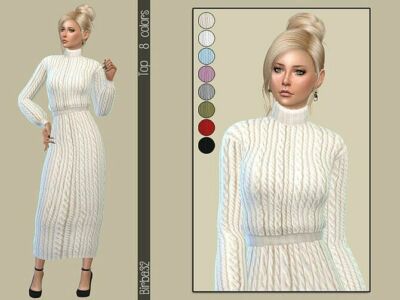 Wool Turtleneck Sweater By Birba32 Sims 4 CC