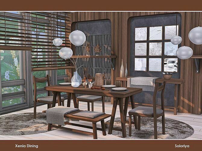 Xenia Dining By Soloriya Sims 4 CC