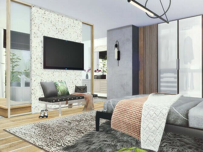 sims 4 cc zana bedroom 1 by rirann 2