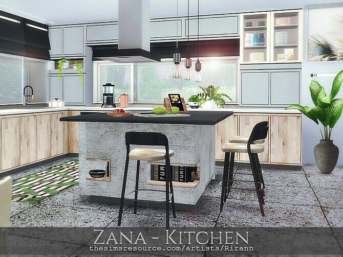 Zana Kitchen By Rirann Sims 4 CC