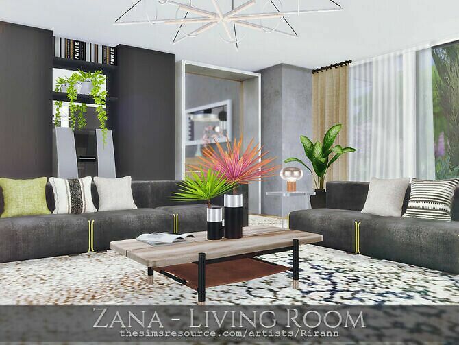 Zana Living Room By Rirann Sims 4 CC