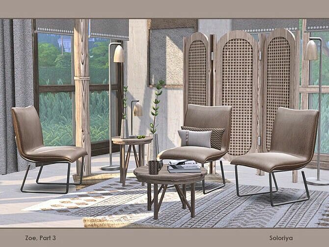 ZOE Furniture SET Part 3 By Soloriya Sims 4 CC